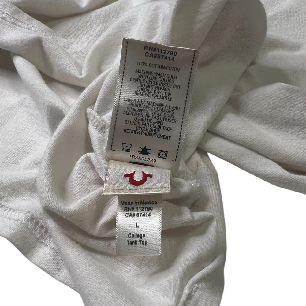 True Religion U 71 White Tank Top